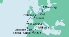 Route: Von Kiel nach Mallorca 2 mit AIDAvita