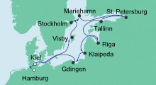 Route: Große Ostsee-Reise 2 mit AIDAcara