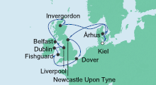 Route: Großbritannien & Irland mit AIDAaura