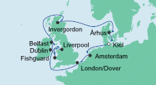 Route: Großbritannien & Irland 4 mit AIDAbella