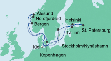 Route: Norwegens Küste & Ostsee 2 mit AIDAprima