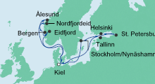 Route: Norwegens Küste & Ostsee 1 mit AIDAprima