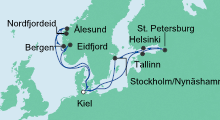 Route: Norwegens Küste & Ostsee 2 mit AIDAprima