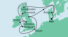 Route: Großbritannien & Irland mit AIDAbella