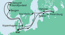 Route: Norwegens Küste & Ostsee 1 mit AIDAprima