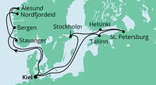 Route: Norwegen & Ostsee 2 mit AIDAprima