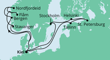 Route: Norwegen & Ostsee 2 mit AIDAprima