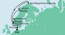 Route: Norwegen mit Lofoten & Nordkap 4 mit AIDAbella