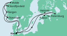 Route: Norwegen & Ostsee mit AIDAcosma