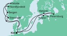 Route: Norwegen & Ostsee mit AIDAcosma