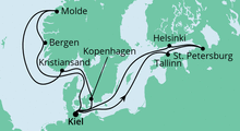 Route: Norwegen & Ostsee mit AIDAcosma