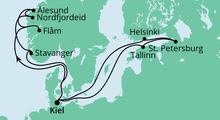 Route: Norwegen & Ostsee mit AIDAcosma