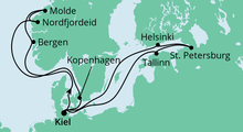Route: Norwegen & Ostsee mit AIDAcosma