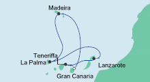 Route: Kanaren & Madeira 1 mit AIDAstella
