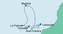 Route: Kanaren & Madeira 1 mit AIDAstella