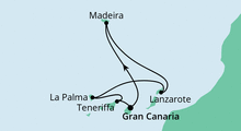 Route: Kanaren & Madeira mit La Palma mit AIDAmar
