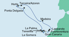 Route: Azoren & Kanaren mit AIDAvita
