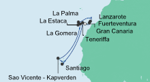 Route: Kapverden & Kanaren 1 mit AIDAcara