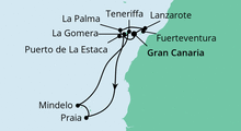 Route: Kapverden & Kanaren 1 mit AIDAcara