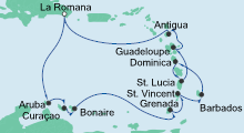 Route: Karibische Inseln 1 mit AIDAdiva