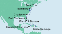 Route: Von New York in die Dominikanische Republik 5 mit AIDAmar