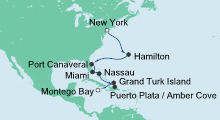 Route: Von New York nach Jamaika 4 mit AIDAluna