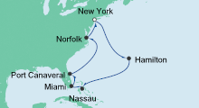Route: New York, Florida & Karibik mit AIDAluna