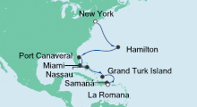Route: Von New York in die Dominikanische Republik 2 mit AIDAdiva