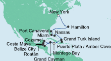 Route: Von New York nach Jamaika 2 mit AIDAluna