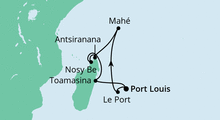 Route: Mauritius, Seychellen & Madagaskar 2 mit AIDAblu