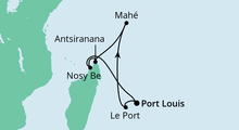 Route: Mauritius, Seychellen & Madagaskar 1 mit AIDAblu
