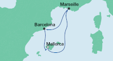 Route: Kurzreise ab Mallorca 2 mit AIDAbella