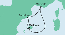 Route: Kurzreise ab Mallorca mit AIDAbella