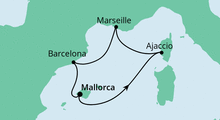 Route: Spanien & Frankreich mit AIDAstella