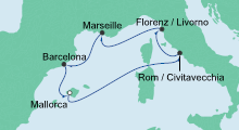 Route: Perlen am Mittelmeer 3 mit AIDAperla