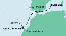 Route: Von Mallorca nach Gran Canaria 3 mit AIDAnova