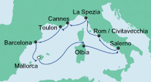 Route: Mediterrane Highlights 2 mit AIDAstella