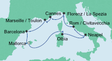Route: Mediterrane Highlights 2 mit AIDAstella