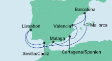 Route: Spanien & Portugal 2 mit AIDAstella