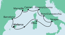 Route: Mediterrane Highlights mit AIDAstella