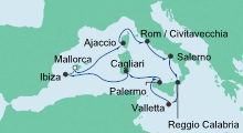 Route: Italien & Mittelmeerinseln mit AIDAstella