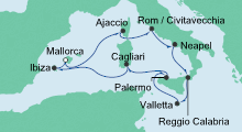 Route: Italien & Mittelmeerinseln mit AIDAstella