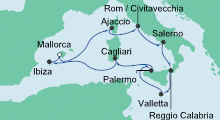 Route: Italien & Mittelmeerinseln mit AIDAstella