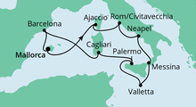 Route: Italien & Mittelmeerinseln mit AIDAstella