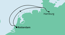 Route: Kurzreise ab Rotterdam mit AIDAperla