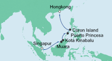 Route: Brunei, Philippinen & Hongkong mit AIDAvita