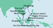 Route: Philippinen, Hongkong & Vietnam mit AIDAvita