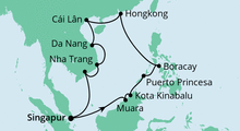 Route: Philippinen, Hongkong & Vietnam mit AIDAvita