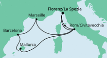 Route: Mediterrane Schätze ab La Spezia 2 mit AIDAnova