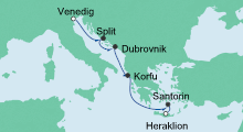 Route: Von Venedig nach Kreta mit AIDAblu